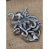 Echt zilveren hanger Inktvis met Anker 